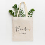 Trendy Script Typography "Bride" Tote Bag<br><div class="desc">Fun personalised design for the bride-to-be.</div>