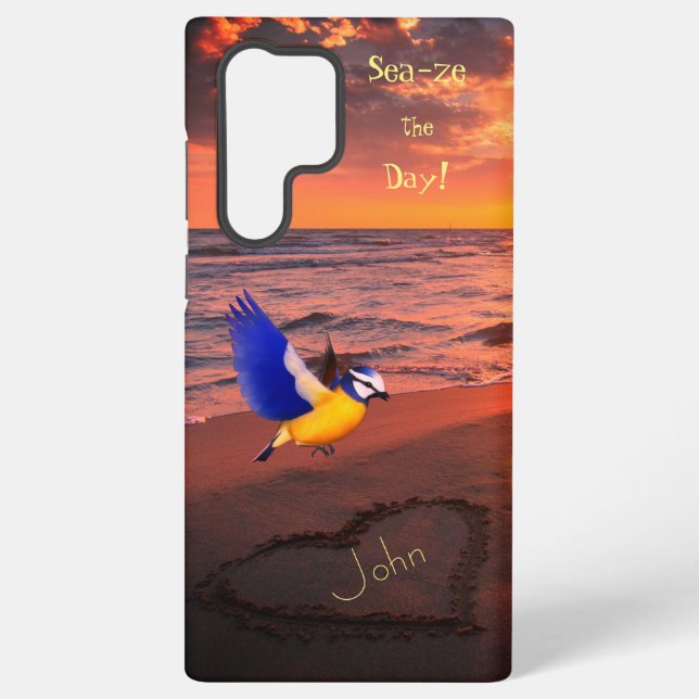 Trendy Sea- Seabird Love  Samsung Galaxy S22 Ultra Case (Back)