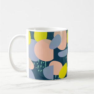 trendy seamless pattern of geometric shapes and do coffee mug