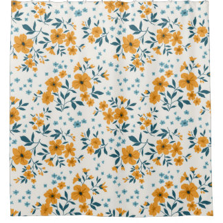 Trendy seamless vintage floral pattern. Endless de Shower Curtain