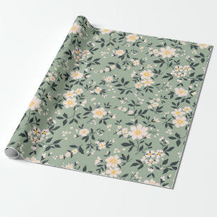 Trendy seamless vintage floral pattern. Endless de Wrapping Paper