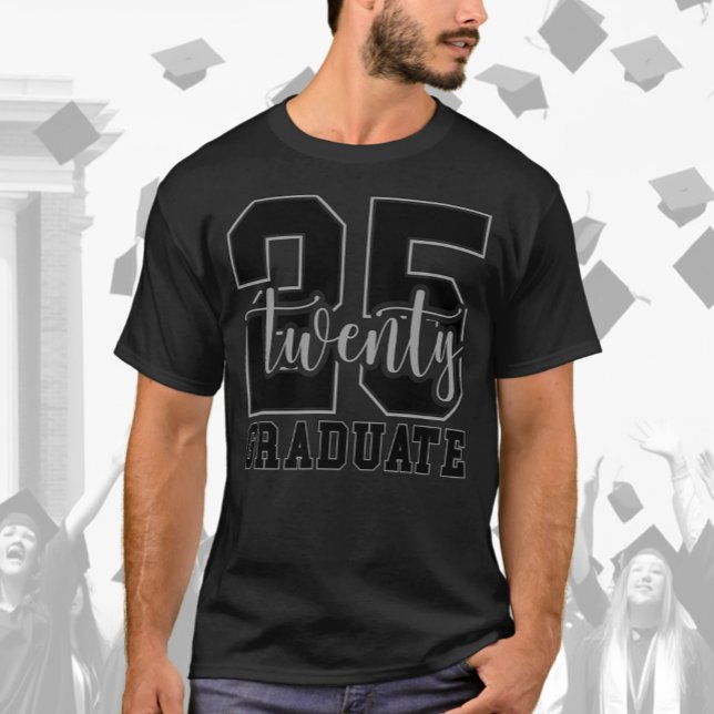 Trendy Senior Class of 2025 Graduate Blackout T-Shirt (Creator Uploaded)