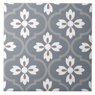 Trendy shapes of Spanish Mediterranean grey, white Tile