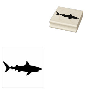 Trendy Shark Rubber Stamp