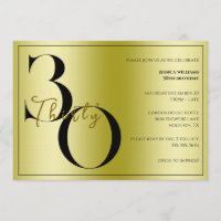 Trendy Shiny Modern unisex 30th Birthday 