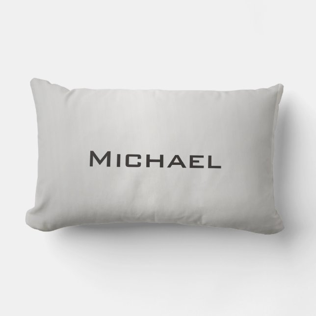 Trendy Silver Grey Modern Professional Lumbar Cushion (Front)