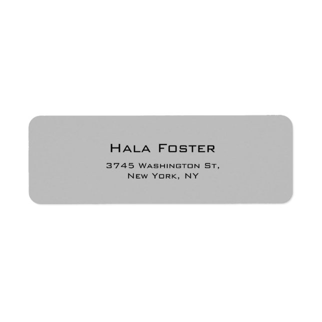 Trendy Silver Grey Plain Elegant Modern Style (Front)