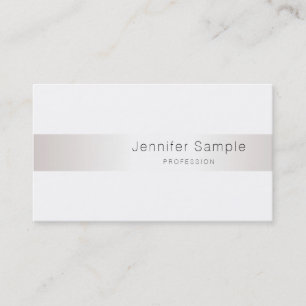 Trendy Silver Look Modern Sleek Design Luxury Business Card