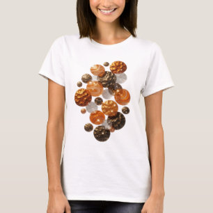Trendy Silver ORANGE STARS Graphic Tee