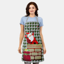 Trendy Silver Santa Claus Happy Holidays 