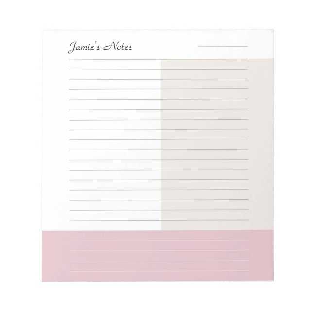 Trendy Simple Colorblock Notepad (Front)