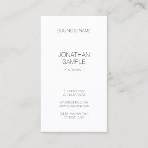 Trendy Simple Design Elegant Vertical Template Top Business Card