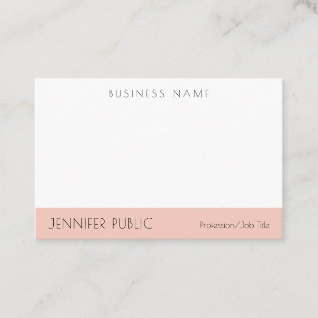Trendy Simple Elegant Modern Professional Template Business Card (Front)