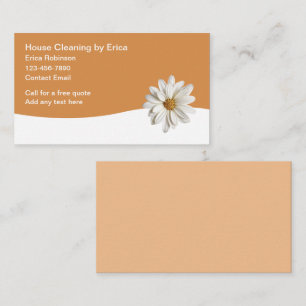 Trendy Simple House Cleaning Services Business Card