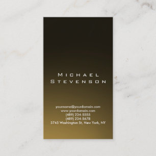 Trendy Simple Plain Gold Look Business Card