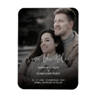 Trendy Simple Typography Photo Wedding Couple