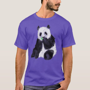 Trendy Sitting Panda Bear Painting Premium  T-Shirt