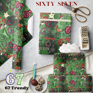 Trendy Sixty Seven  Wrapping Paper I Lucky 67