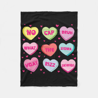 Trendy Slang Conversation Hearts Valentine's Day D Fleece Blanket
