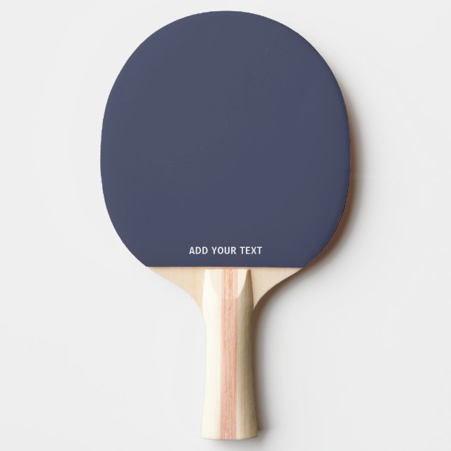 Trendy Slate Blue Gray - Custom Ping Pong Paddle (Front)