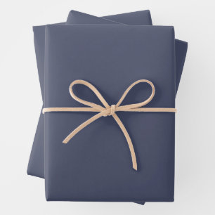 Trendy Slate Blue Gray - Wrapping Paper Sheets Set