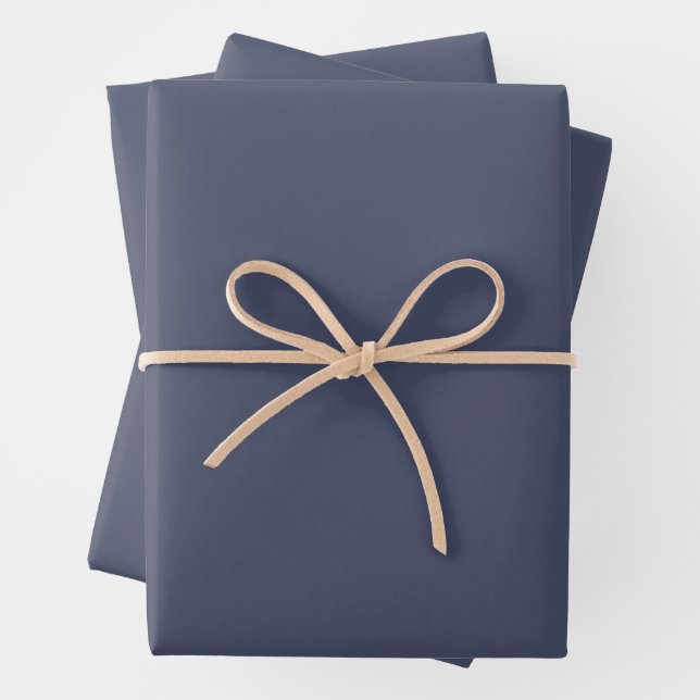 Trendy Slate Blue Grey - Wrapping Paper Sheets Set (In situ)