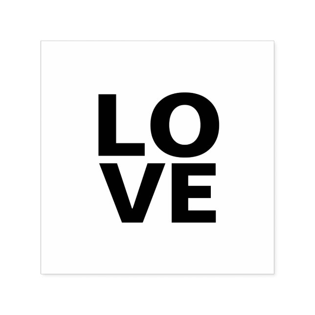 Trendy Slate Grey Background Love Wedding  Self-inking Stamp (Design)