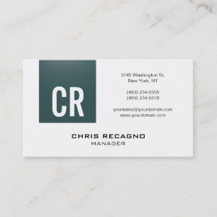 Trendy Slate Grey Stripe White Business Card