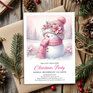 Trendy Snowy Forest Kids Digital Christmas Invites
