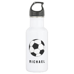Trendy Soccer Ball Football Personalised Black 532 Ml Water Bottle