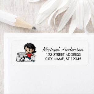 Trendy Soccer Ball Football Return Address        