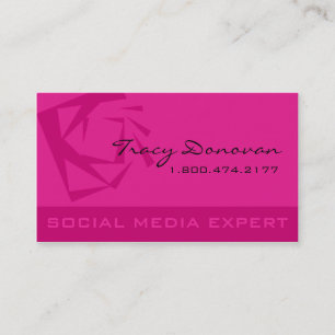 Trendy Social Media Expert "Quartz" violet Business Card