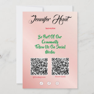 Trendy Social Media Style QR code Invitation