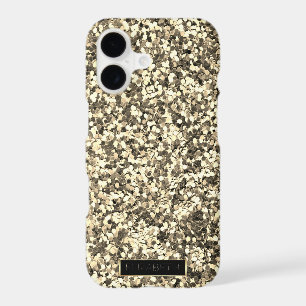 Trendy Sparkling Gold Glitter, Frame- Personalised