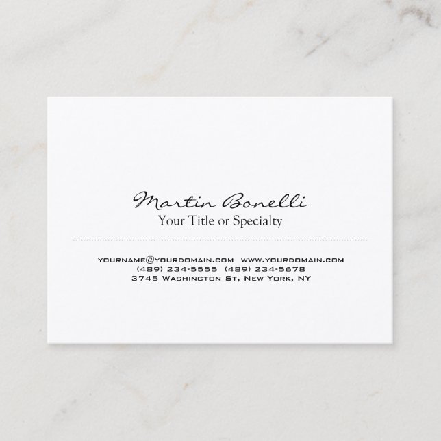 Trendy Special Unique Professional Business Card (Front)