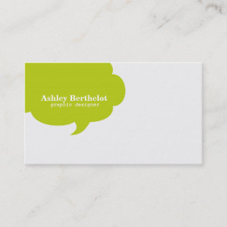 Trendy Speech Bubble Business Card