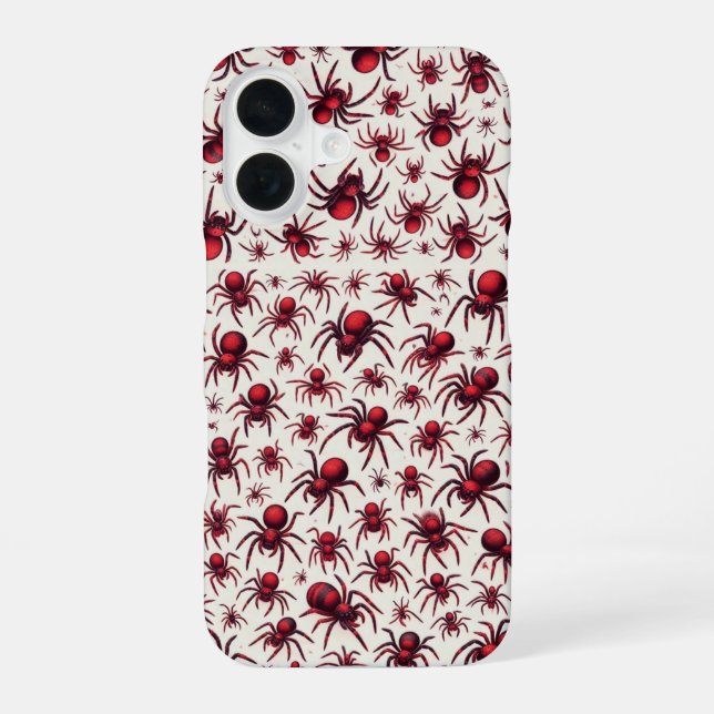Trendy Spider Design Web of Style iPhone 16 Case (Back)