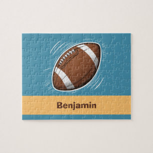 Trendy Sport Boy American Football Personalized  Jigsaw Puzzle