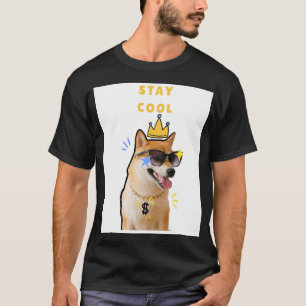 Trendy Stay Cool  Dog Streetwear Black  T-Shirt