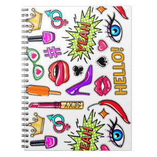 "Trendy stickers   Notebook