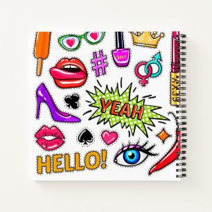 "Trendy stickers   Notebook