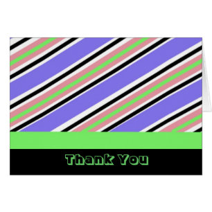 Trendy Stripe Thank You Card