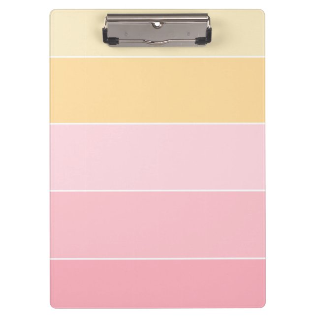 Trendy Striped Elegant Modern Template Pastel Clipboard (Front)