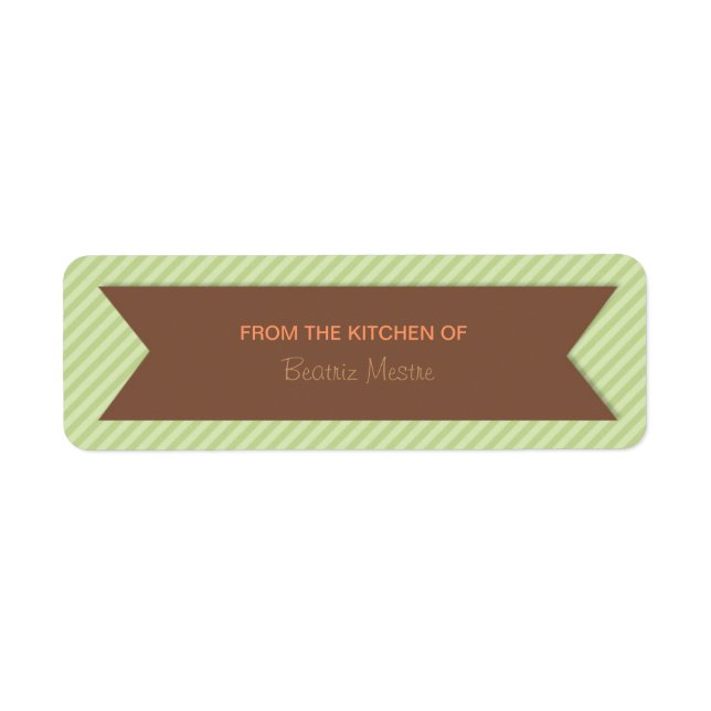 Trendy Stripes Personalised Kitchen Labels (Front)