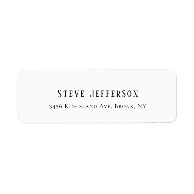 Trendy Style Elegant Minimalist Plain Black White (Front)