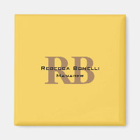 Trendy Style Monogram Minimalist Plain Yellow