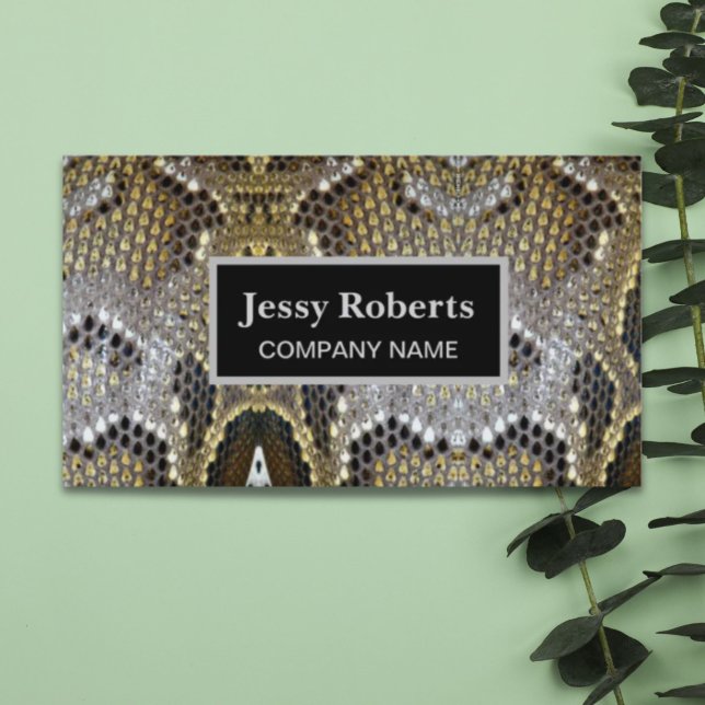 Trendy stylish animal print snake skin fashion business card (Trendy stylish animal print snake skin fashion business card)