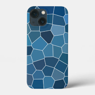 Trendy Stylish Blue Pattern iPhone 13 Mini Case