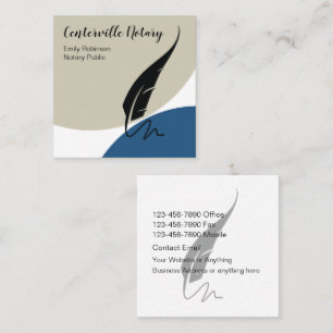 Trendy Stylish Classy Notary Business Cards