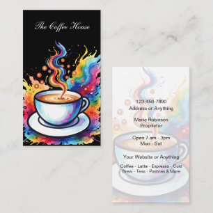 Trendy Stylish Coffee Shop Business Card